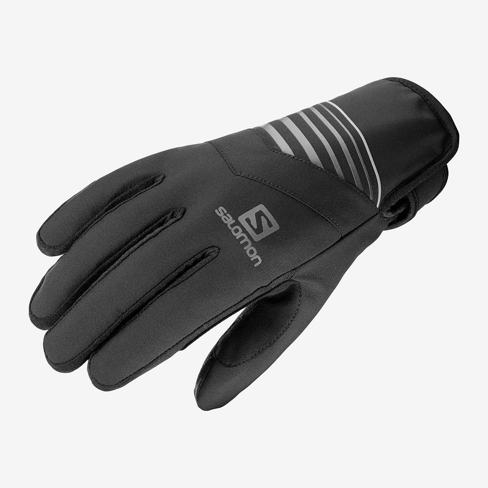 Men\'s Salomon RS WARM U Gloves Black | TPLCYW-873