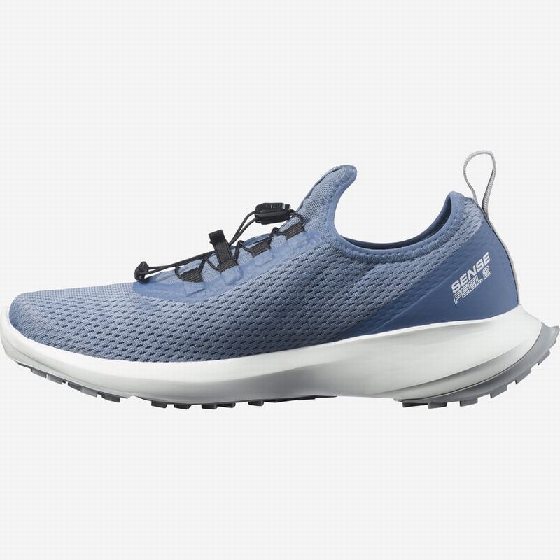 Men's Salomon SENSE FEEL 2 Trail Running Shoes Grey Blue / White | ZAXHPF-218
