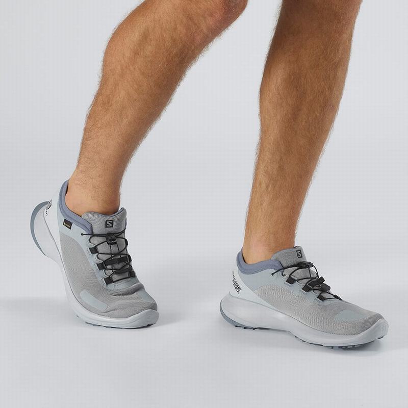 Men's Salomon SENSE FEEL GTX Trail Running Shoes Grey | YEMPGK-319