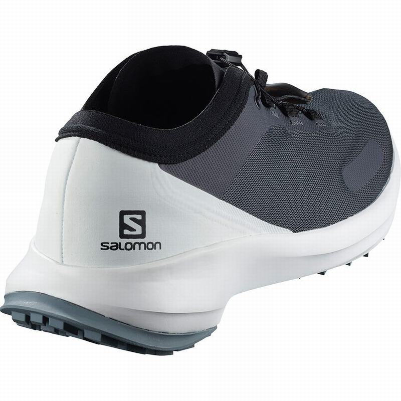 Men's Salomon SENSE FEEL Trail Running Shoes Black / White | YIQKGS-530