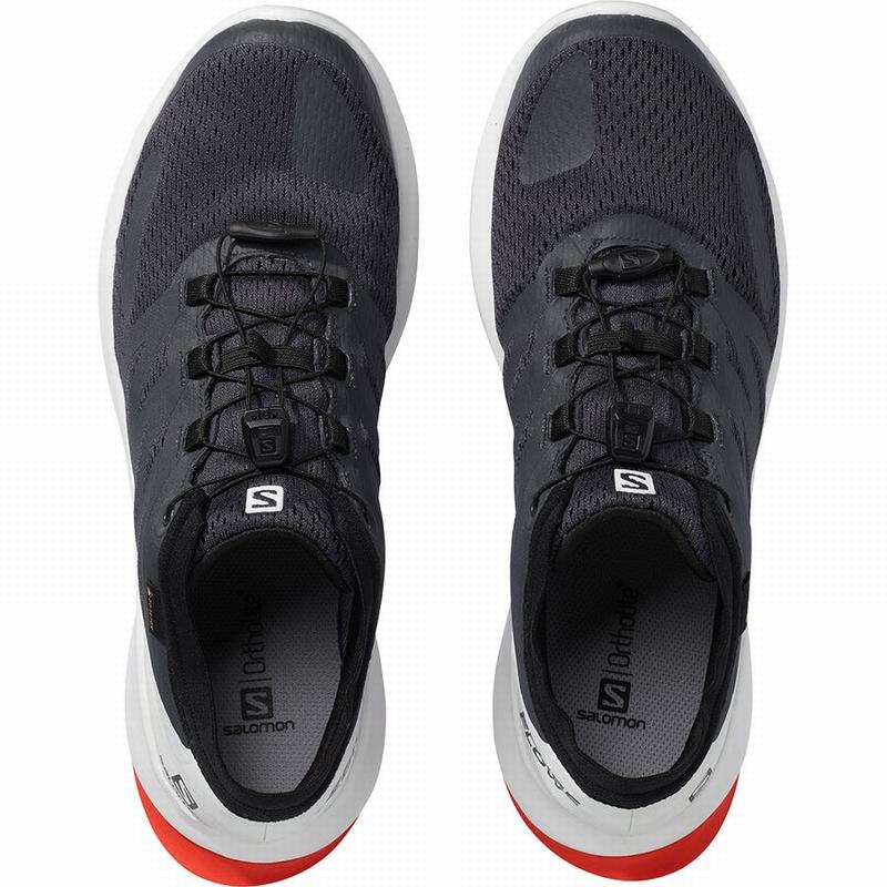 Men's Salomon SENSE FLOW GTX Trail Running Shoes Black | RYGWQM-451