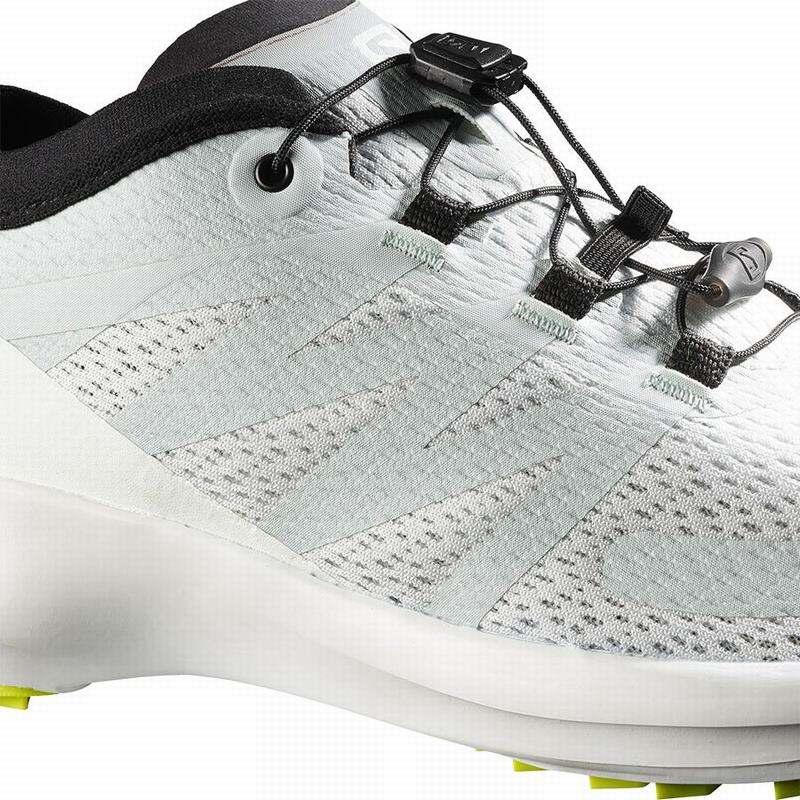 Men's Salomon SENSE FLOW Trail Running Shoes White / Grey | YDMZTC-206