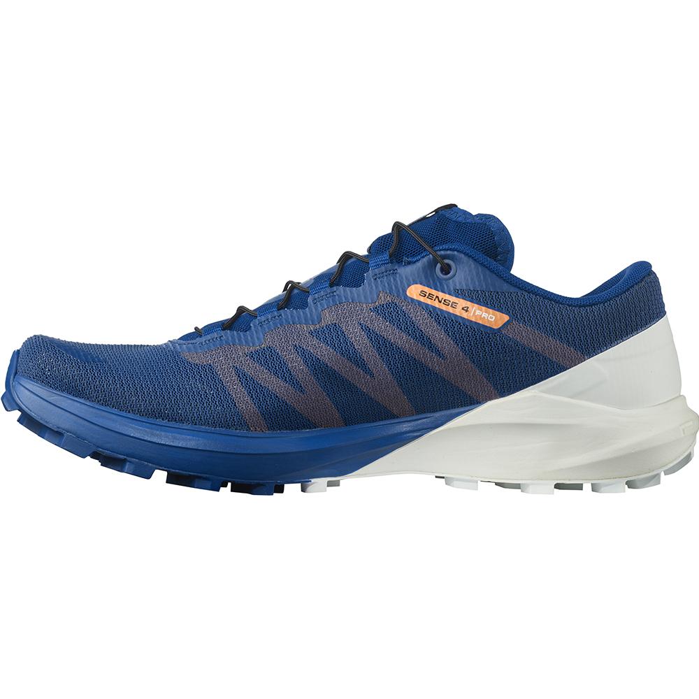 Men's Salomon SENSE PRO 4 Road Running Shoes Navy | FXQIEL-960