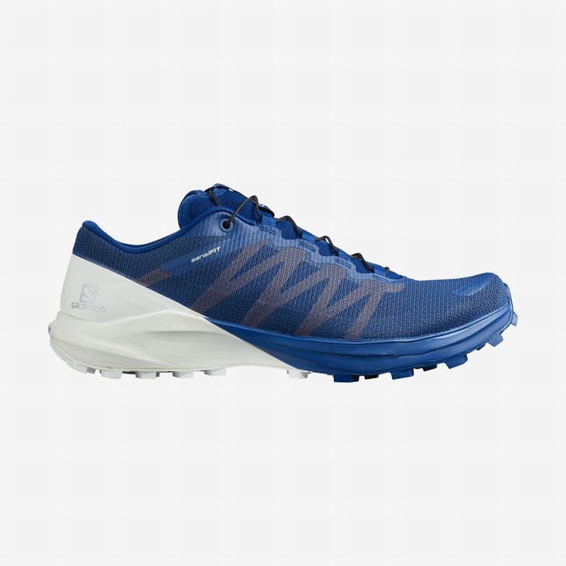 Men\'s Salomon SENSE PRO 4 Trail Running Shoes White / Apricot | NPXCSH-368