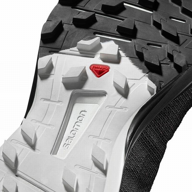 Men's Salomon SENSE PRO 4 Trail Running Shoes Black / White | XTZKHF-825