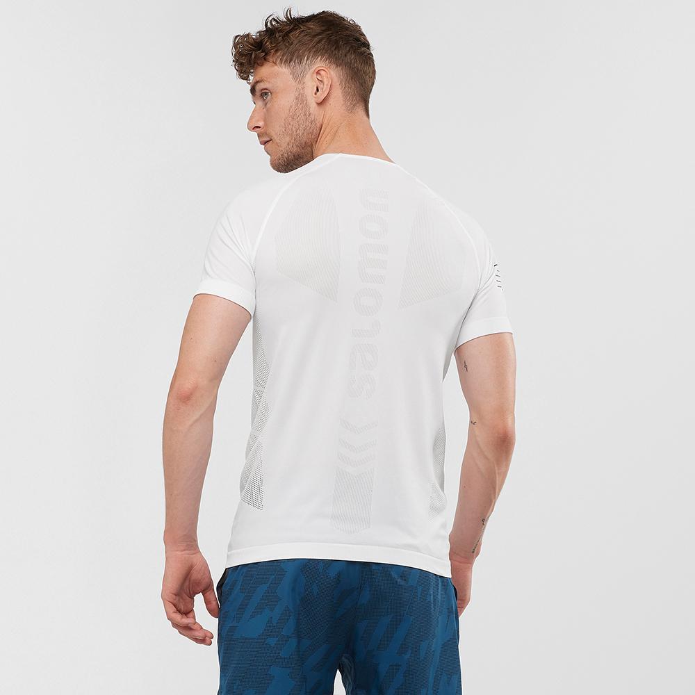 Men's Salomon SENSE PRO M T Shirts White | EWBDAL-542