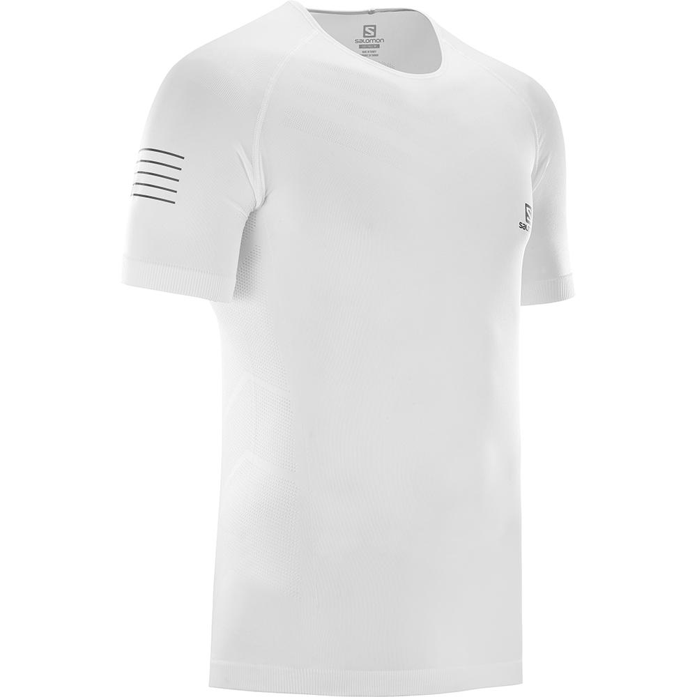 Men's Salomon SENSE PRO M T Shirts White | EWBDAL-542