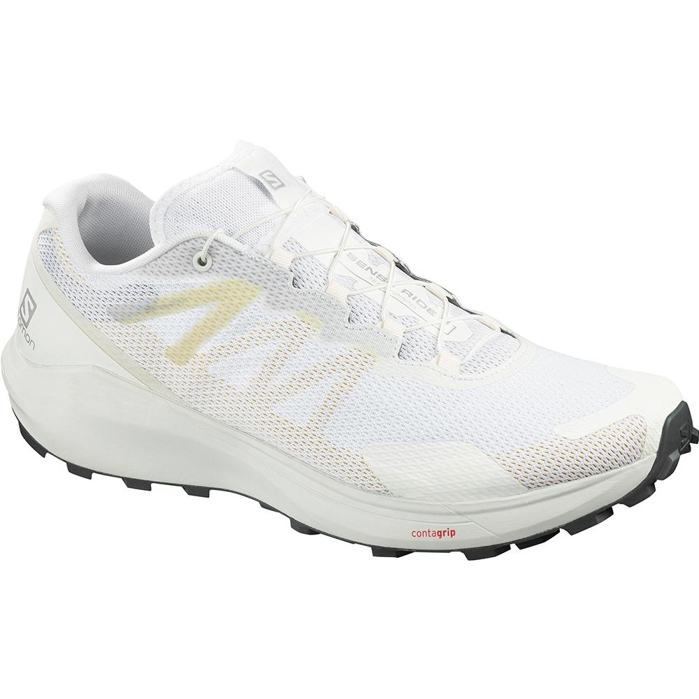 Men's Salomon SENSE RIDE 3 Road Running Shoes White | MCNGSR-295