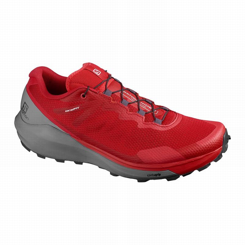 Men\'s Salomon SENSE RIDE 3 Running Shoes Red | FWLQEH-219