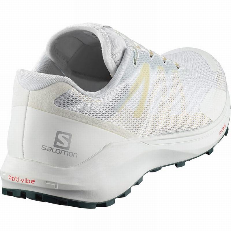 Men's Salomon SENSE RIDE 3 Running Shoes White | YQURVN-165