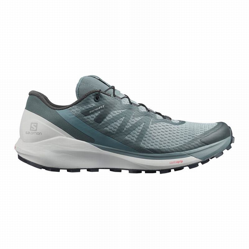 Men\'s Salomon SENSE RIDE 4 Trail Running Shoes Green | JAIPEW-460