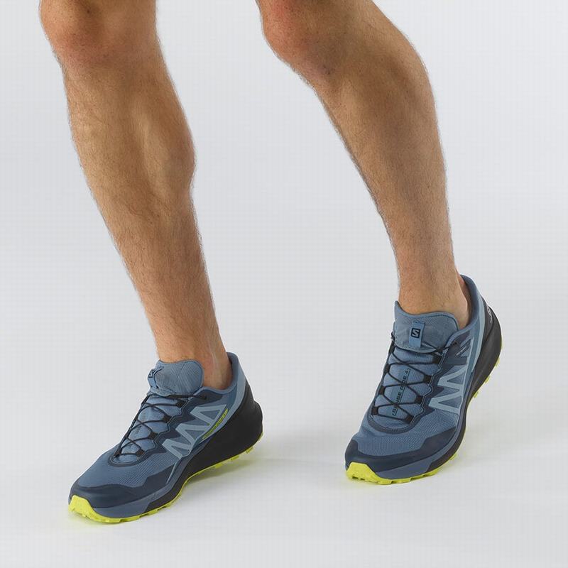Men's Salomon SENSE RIDE 4 Trail Running Shoes Blue / Black | WAULMZ-278