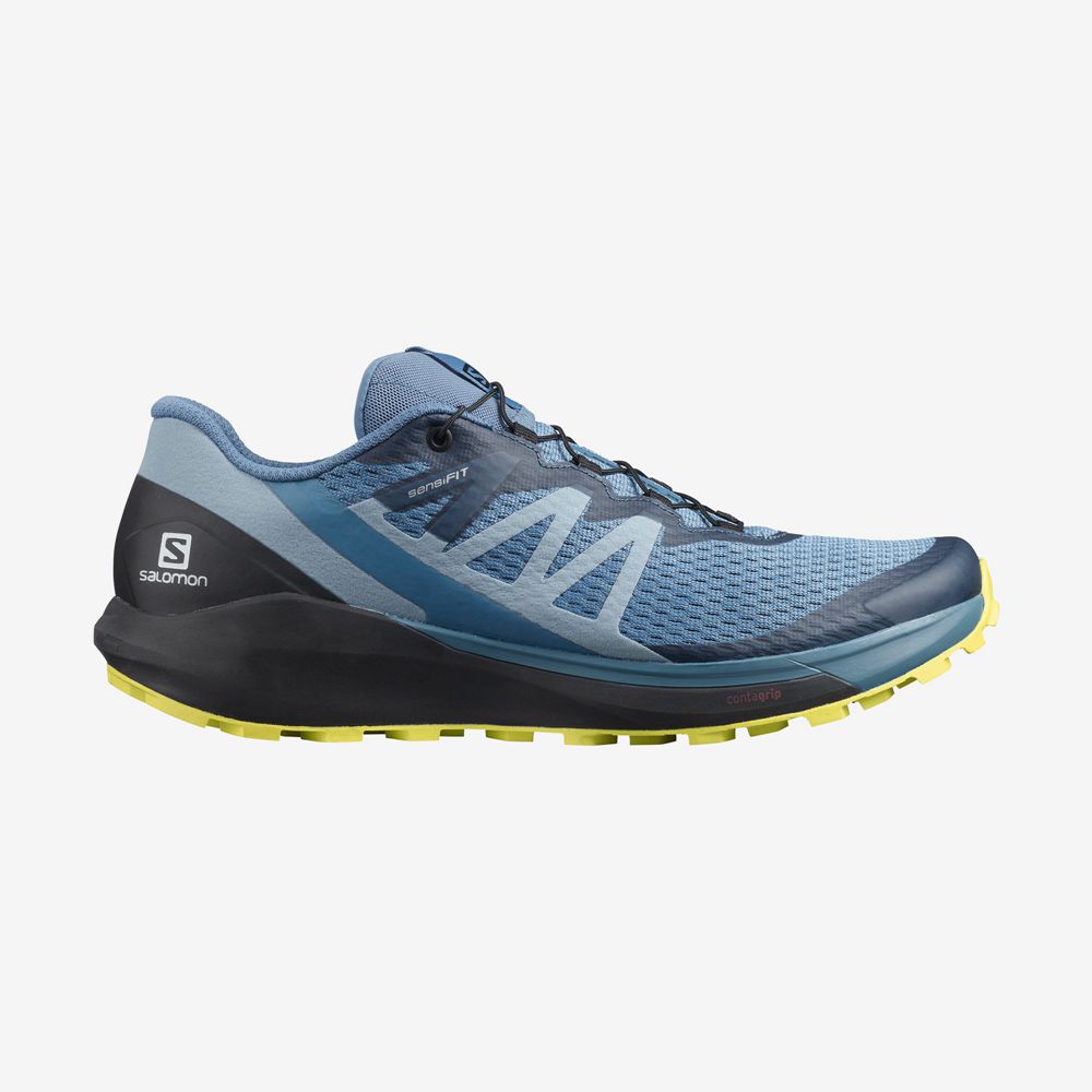 Men\'s Salomon SENSE RIDE 4 Trail Running Shoes Turquoise | WBSYGN-902