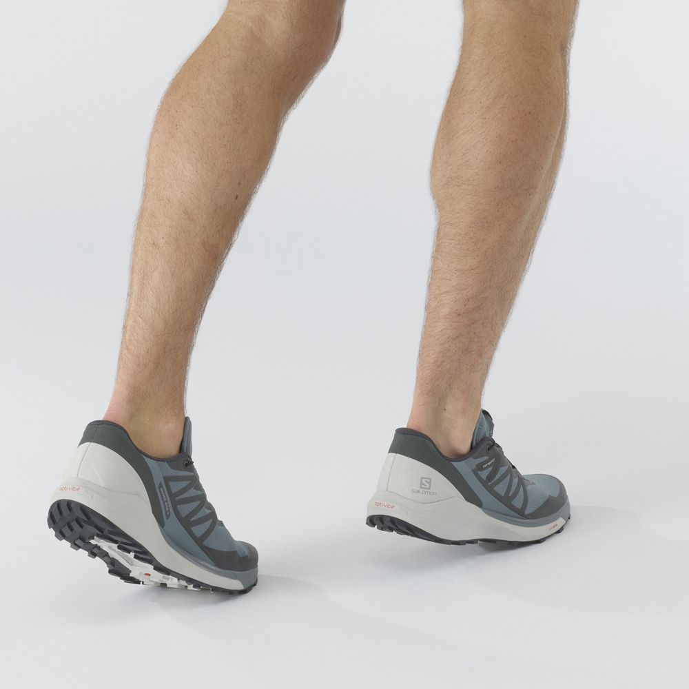 Men's Salomon SENSE RIDE 4 Trail Running Shoes Mint | ZQDVIW-306
