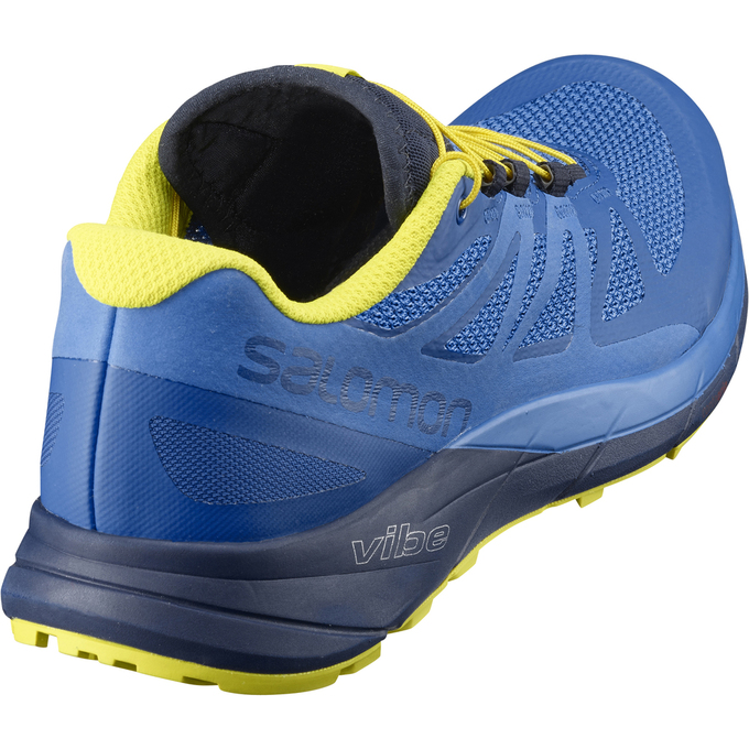 Men's Salomon SENSE RIDE Trail Running Shoes Blue / Navy | GOSRVQ-725