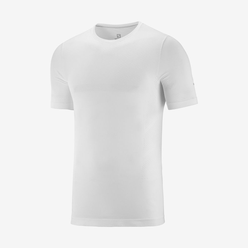 Men's Salomon SENSE SEAMLESS M Short Sleeve T Shirts White | CHENAP-097