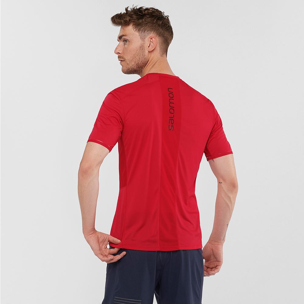 Men's Salomon SENSE ULTRA M T Shirts Red | ZVDBJI-497