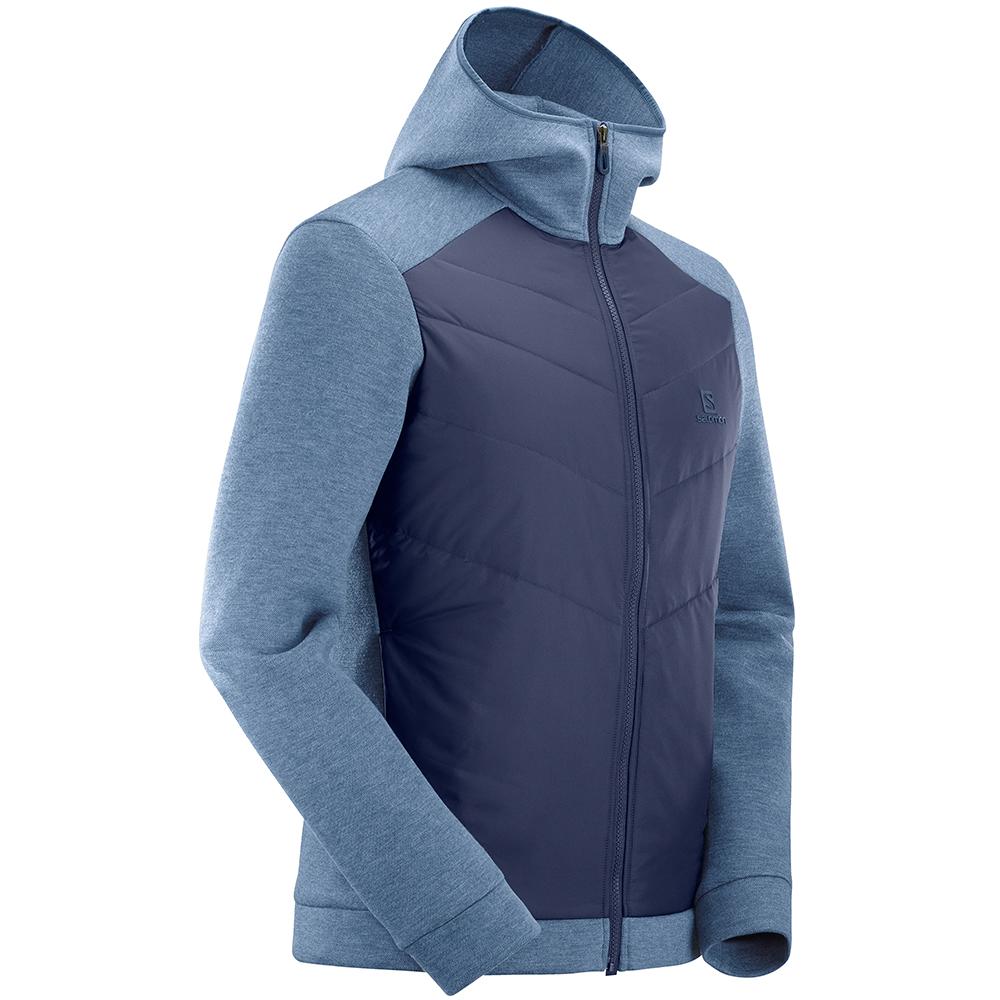 Men's Salomon SIGHT HYBRID M Jackets Dark Denim | JCSOUB-701