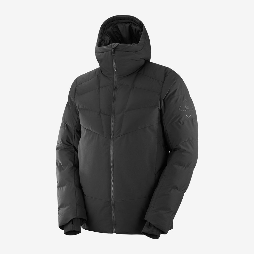 Men\'s Salomon SNOWSHELTER Ski Jackets Black | DFIOLZ-092