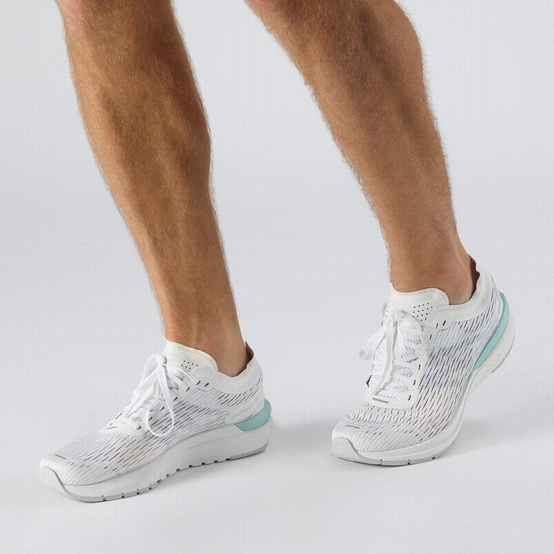 Men's Salomon SONIC 3 ACCELERATE Running Shoes White | LWIFHN-219