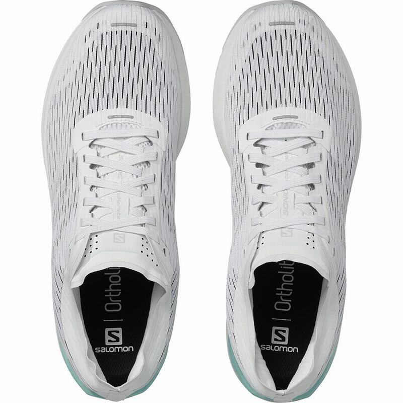 Men's Salomon SONIC 3 ACCELERATE Running Shoes White | LWIFHN-219