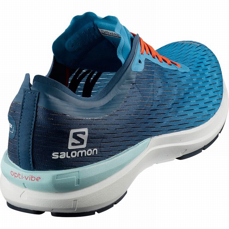 Men's Salomon SONIC 3 ACCELERATE Running Shoes Blue / Navy | OHNDJP-310