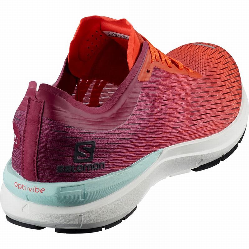 Men's Salomon SONIC 3 ACCELERATE Running Shoes Pink / White | RGILUF-916