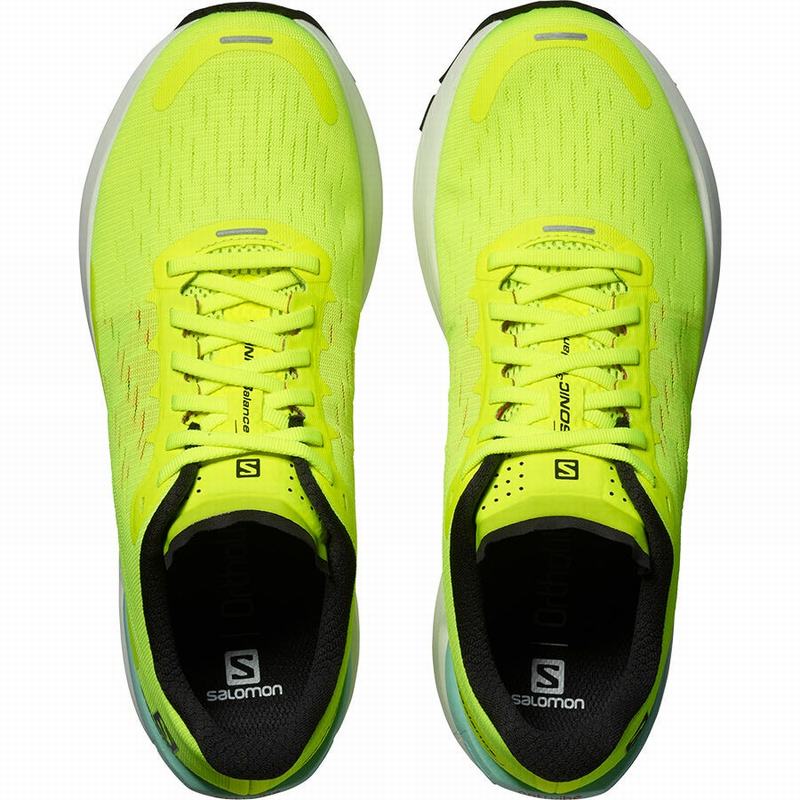 Men's Salomon SONIC 3 BALANCE Running Shoes Yellow / White | CUWKJN-045