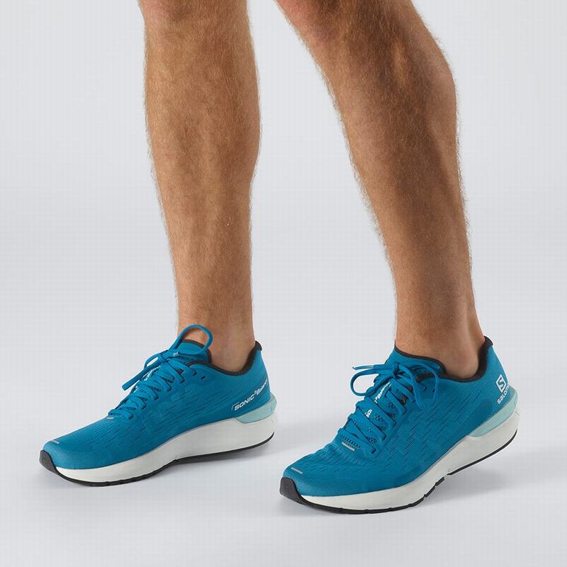 Men's Salomon SONIC 3 BALANCE Running Shoes Blue | KVZNHO-894