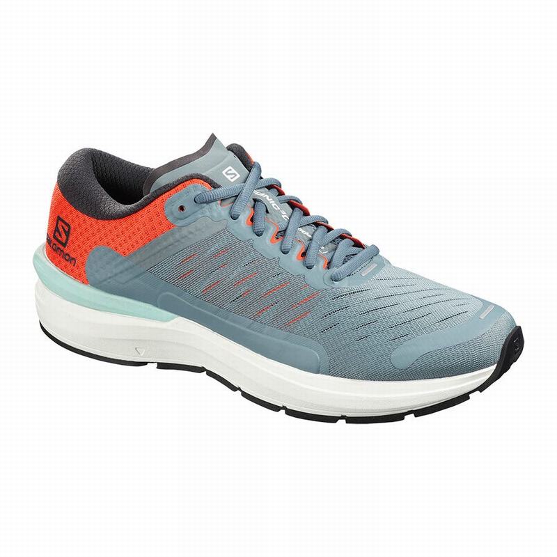 Men\'s Salomon SONIC 3 CONFIDENCE Running Shoes Dark Blue / Orange | FZLCSD-693