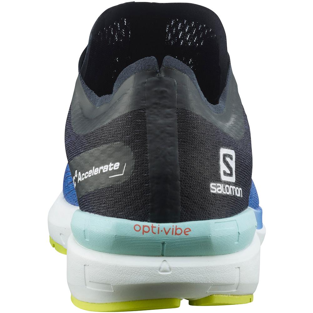 Men's Salomon SONIC 4 ACCELERATE Road Running Shoes Blue | UBYCKN-075