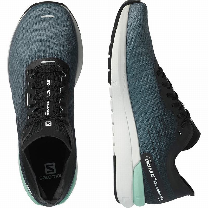Men's Salomon SONIC 4 ACCELERATE Running Shoes White / Black | AWFPRB-780