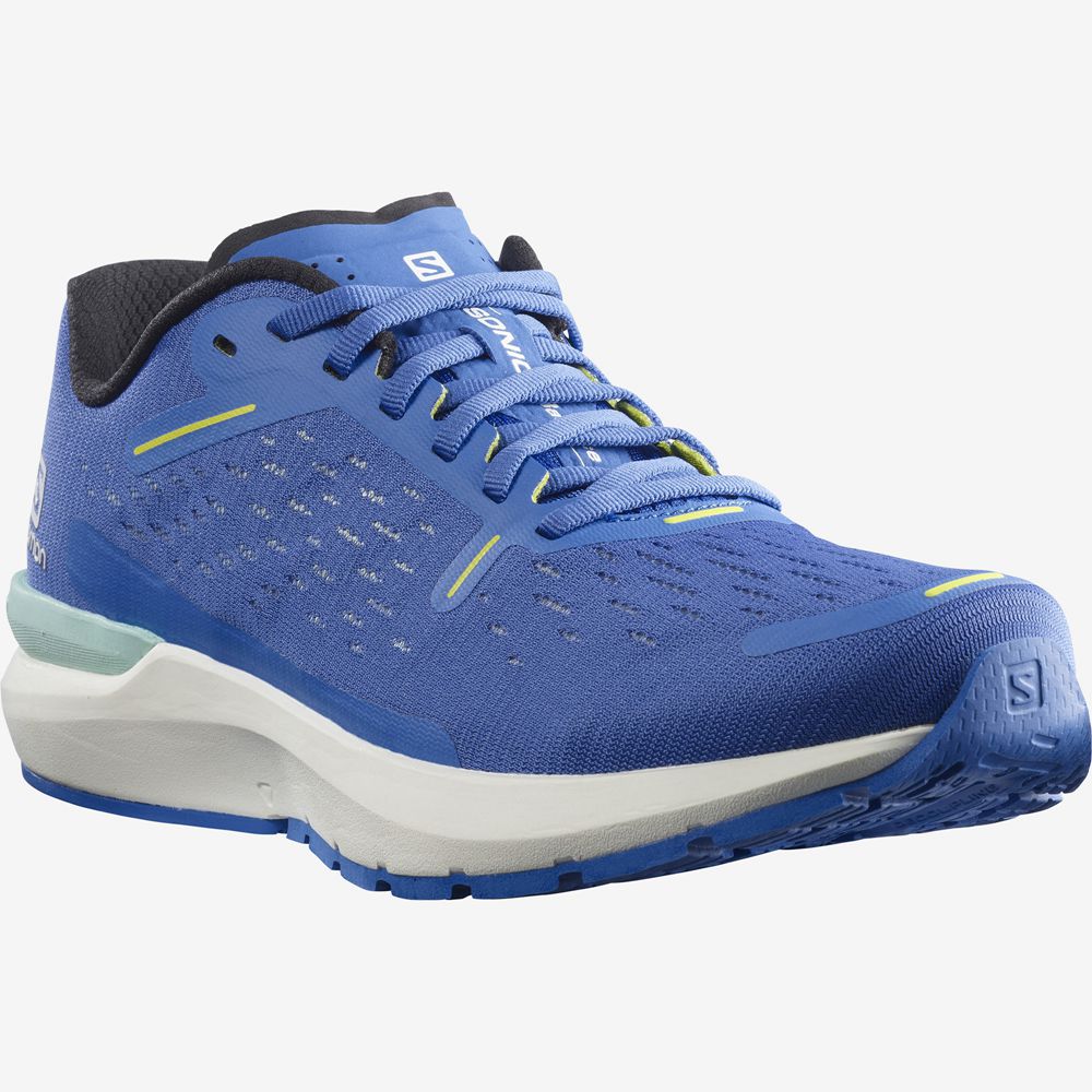 Men's Salomon SONIC 4 BALANCE Road Running Shoes Blue | DWHFNR-105