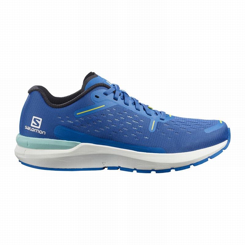 Men\'s Salomon SONIC 4 BALANCE Road Running Shoes Blue / White | NSQTPZ-802