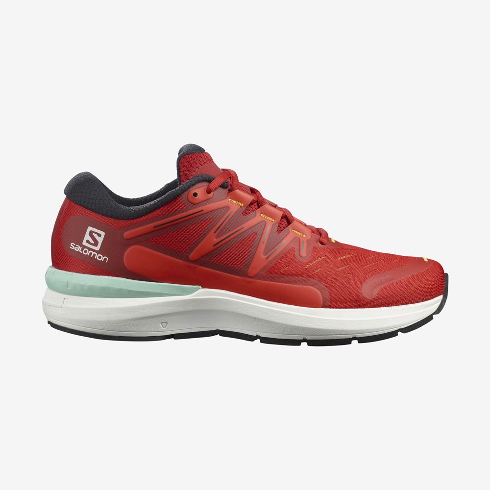 Men\'s Salomon SONIC 4 CONFIDENCE Road Running Shoes Red | EIRXTN-028