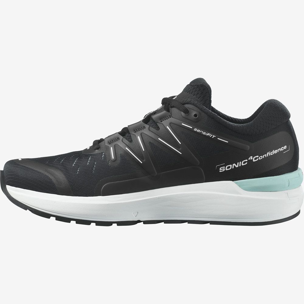 Men's Salomon SONIC 4 CONFIDENCE Road Running Shoes Black | YWAISO-710