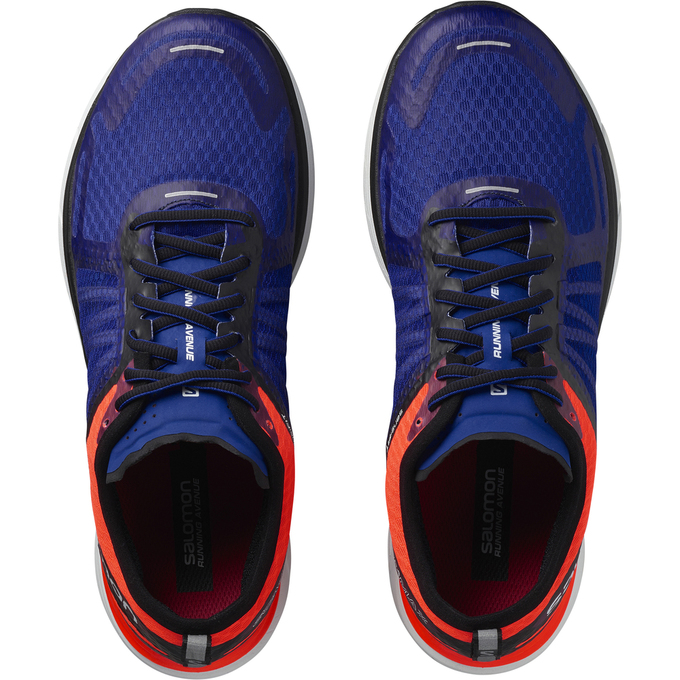 Men's Salomon SONIC RA MAX Running Shoes Blue / Deep Blue | UWBNSE-149