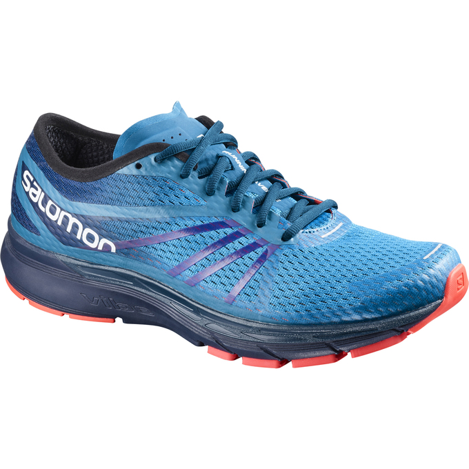 Men\'s Salomon SONIC RA PRO Running Shoes Blue / Navy | TIRWDA-234