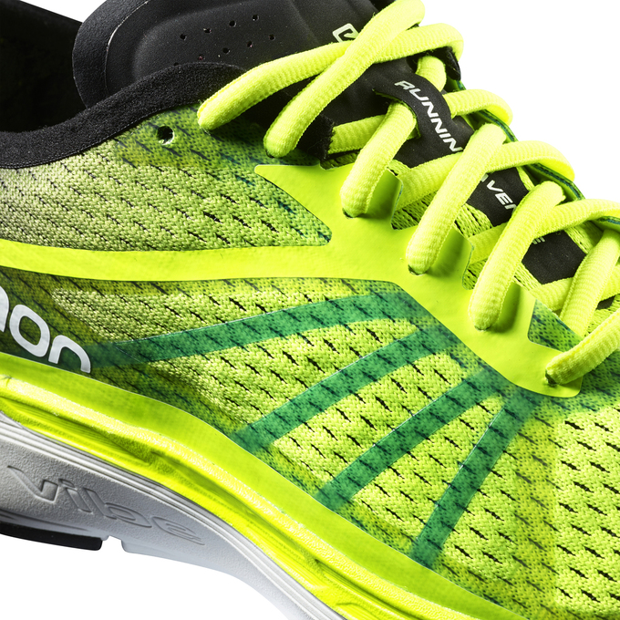 Men's Salomon SONIC RA PRO Running Shoes Fluorescent Yellow | ZTNECB-571