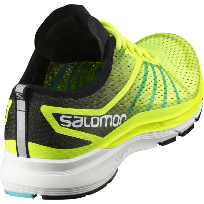 Men's Salomon SONIC RA PRO Running Shoes Fluorescent Yellow | ZTNECB-571