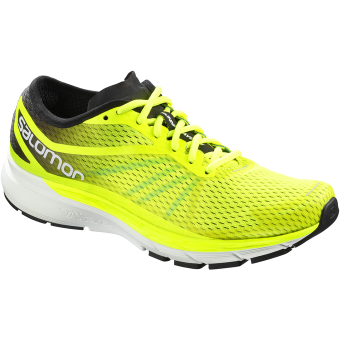 Men\'s Salomon SONIC RA PRO Running Shoes Fluorescent Yellow | ZTNECB-571