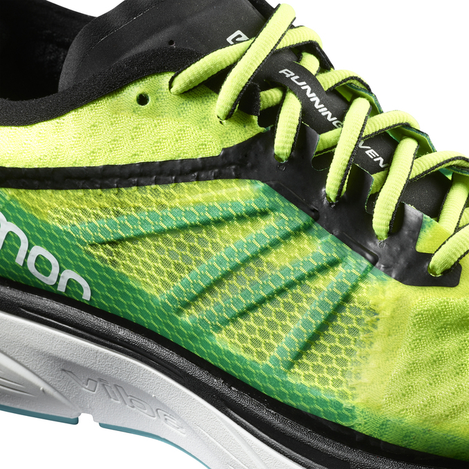 Men's Salomon SONIC RA Running Shoes Fluorescent Yellow | WBOFIK-578