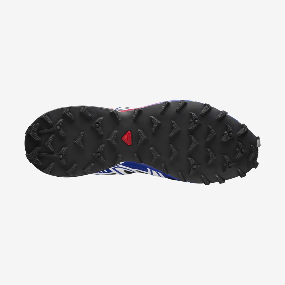 Men's Salomon SPEEDCROSS 3 Sneakers Black / Blue | JQFMVC-236