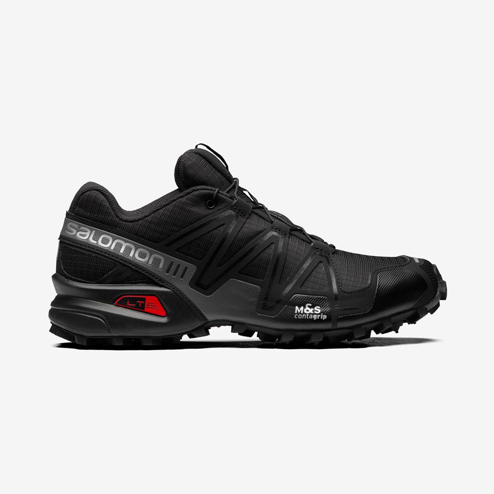 Men\'s Salomon SPEEDCROSS 3 Sneakers Black | SJUFVY-905