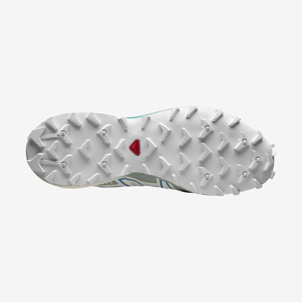 Men's Salomon SPEEDCROSS 3 Sneakers White / Gray | HBWMGQ-501