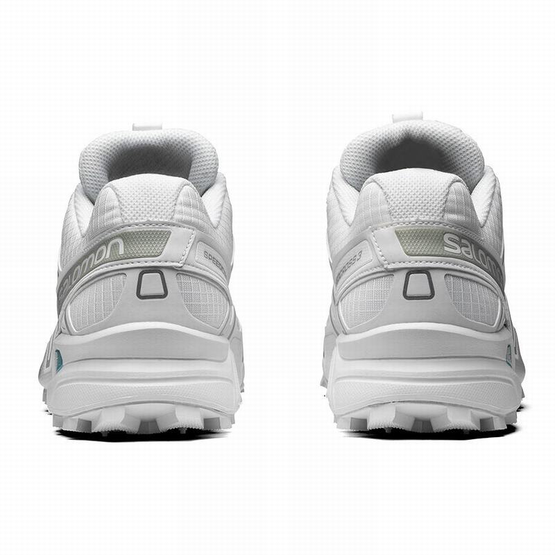 Men's Salomon SPEEDCROSS 3 Trail Running Shoes White | IKHSFE-483