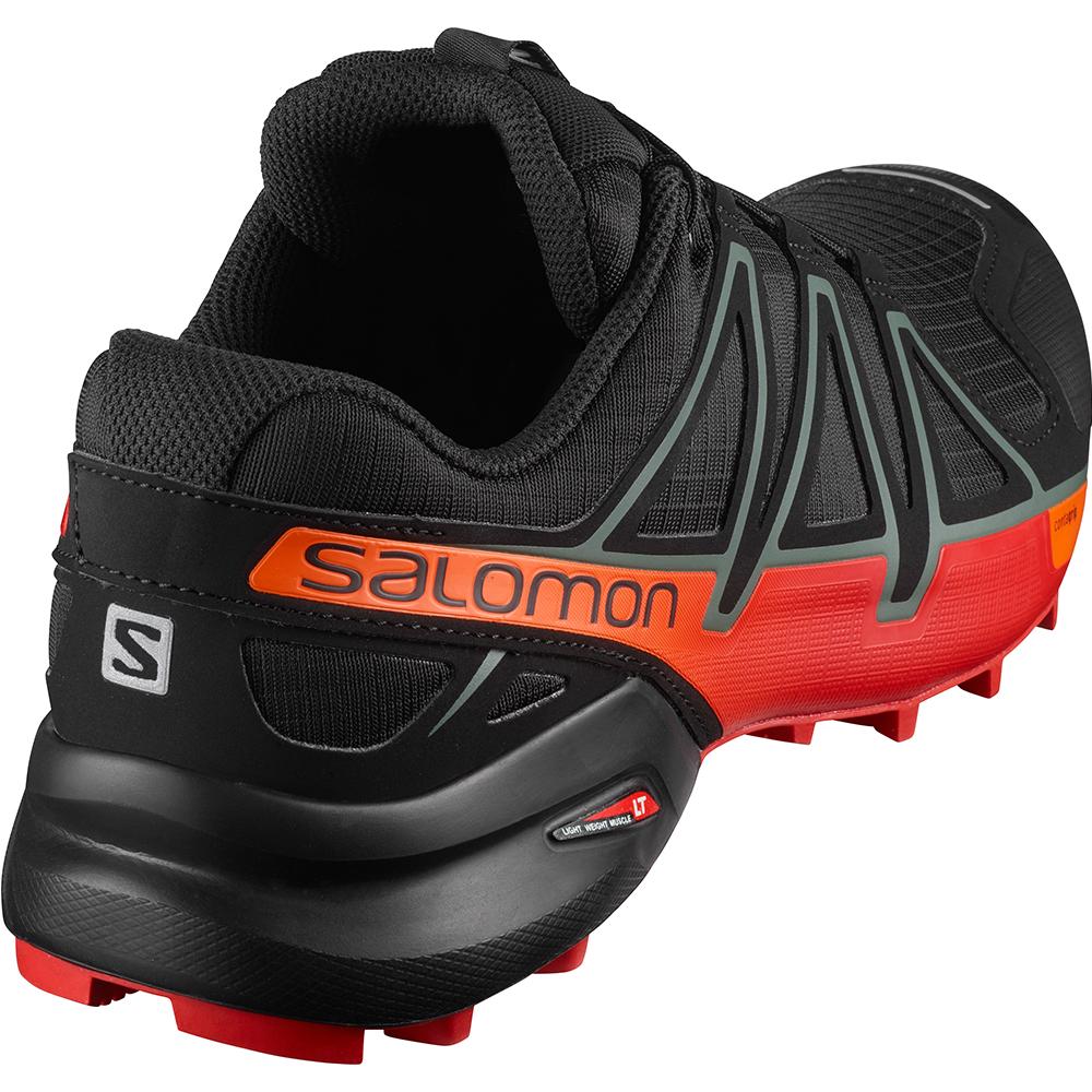 Men's Salomon SPEEDCROSS 4 Running Shoes Black | GIWTEO-163