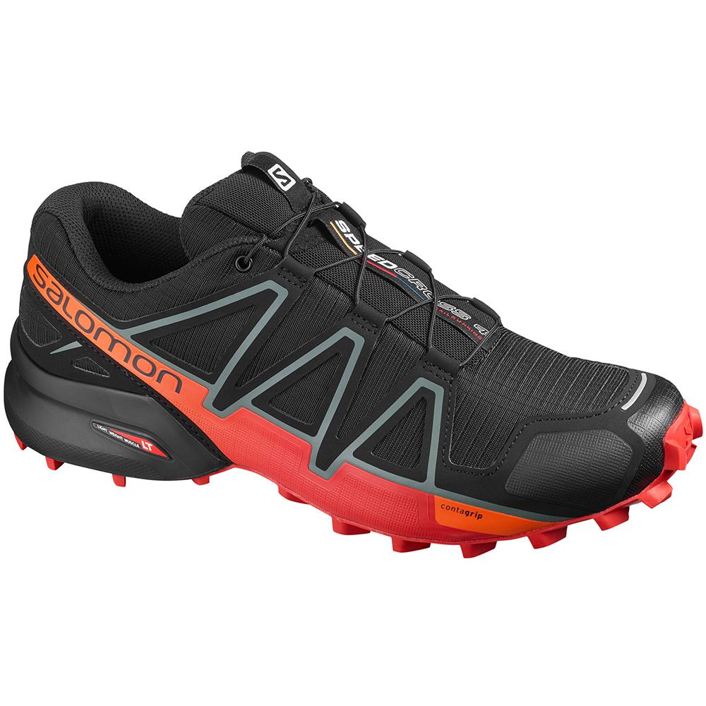 Men's Salomon SPEEDCROSS 4 Running Shoes Black | GIWTEO-163