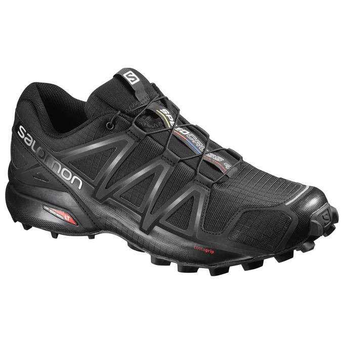 Men\'s Salomon SPEEDCROSS 4 Trail Running Shoes Black | BYNCKL-432