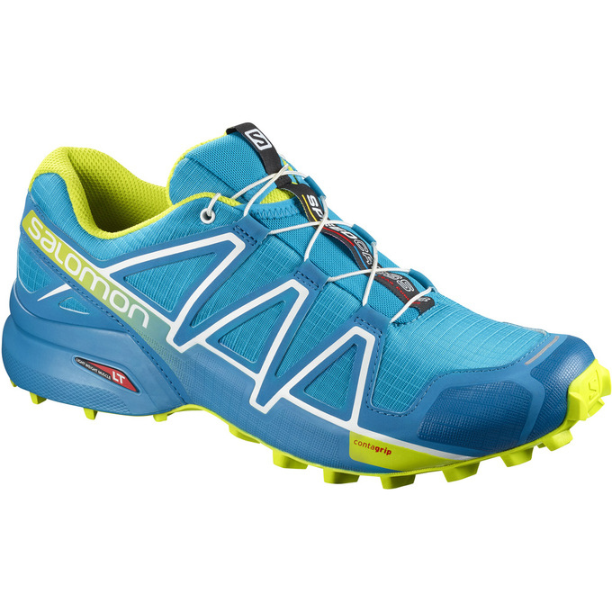 Men\'s Salomon SPEEDCROSS 4 Trail Running Shoes Blue | MNJZLT-026